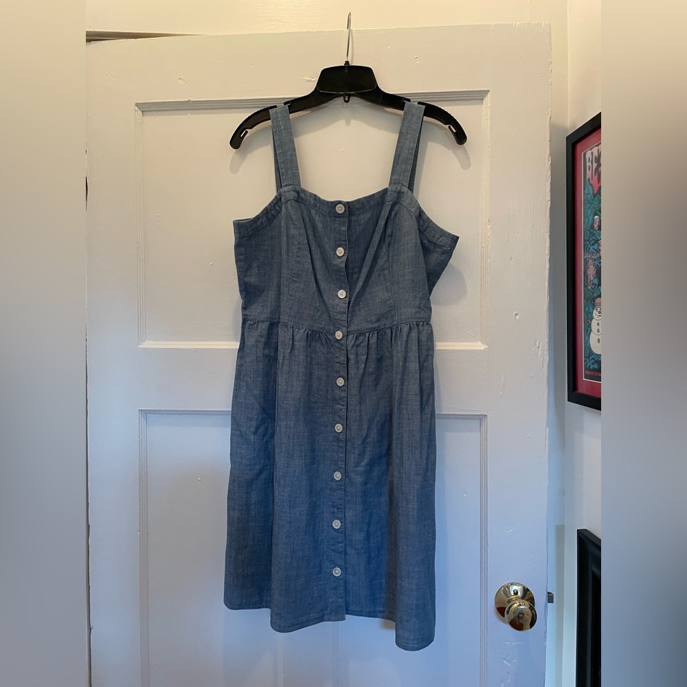 JCrew button front dress - denim - size 12
